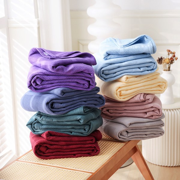 Childrens Lightweight Pure Cotton Waffle Gauze Blanket