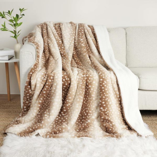 Flannel Animal Stripe Pattern Personalized Blanket