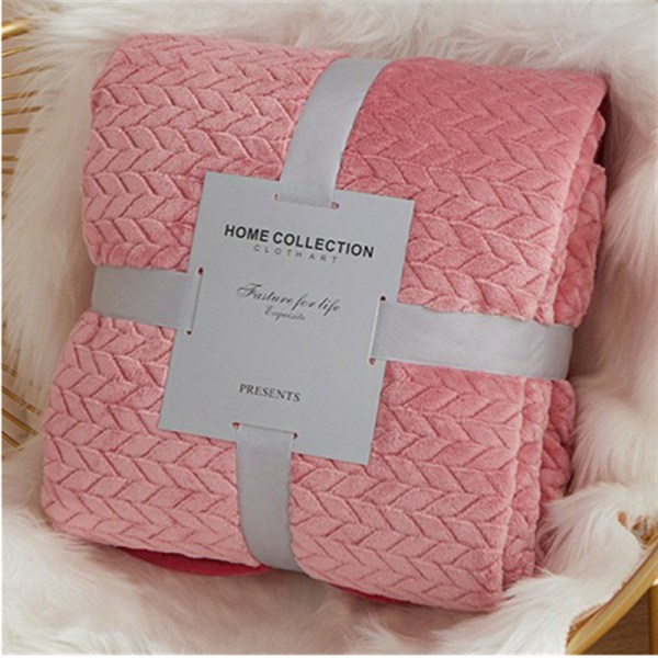 Solid Color Flannel Wheat Grain Blanket Children's Blankets