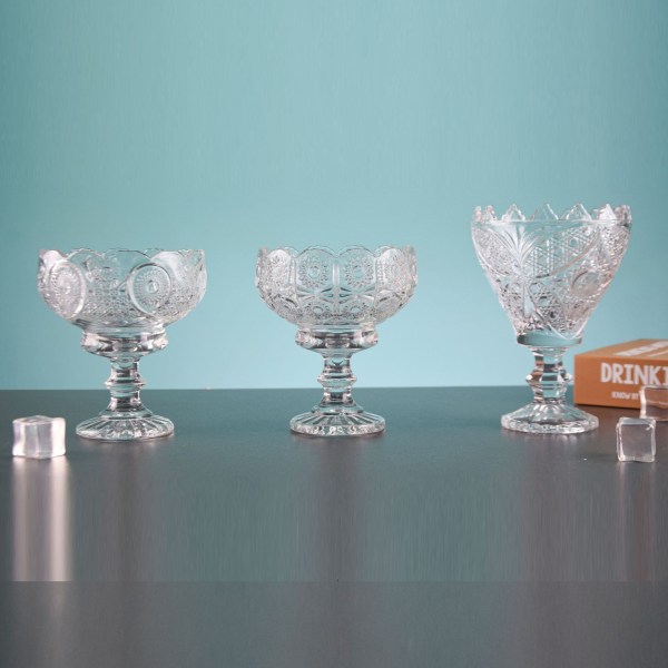 Fine Rod Champagne Drink SUNFLOWER Ice Cream High Leg Thin Wall Red Wine Cup
