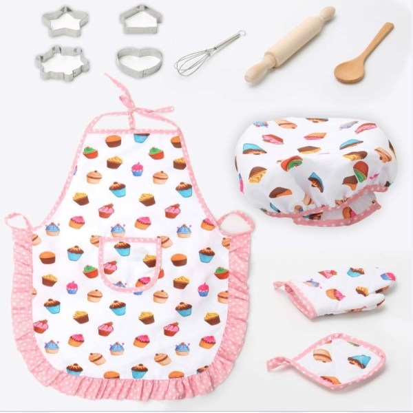 Children's apron cake cooking tools